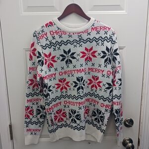 Boohoo Christmas Crewneck Sweater - Red, Black, White